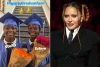 Madonna celebrates a proud moment as her twin daughters, Stella and Estere, graduate from elementary school.